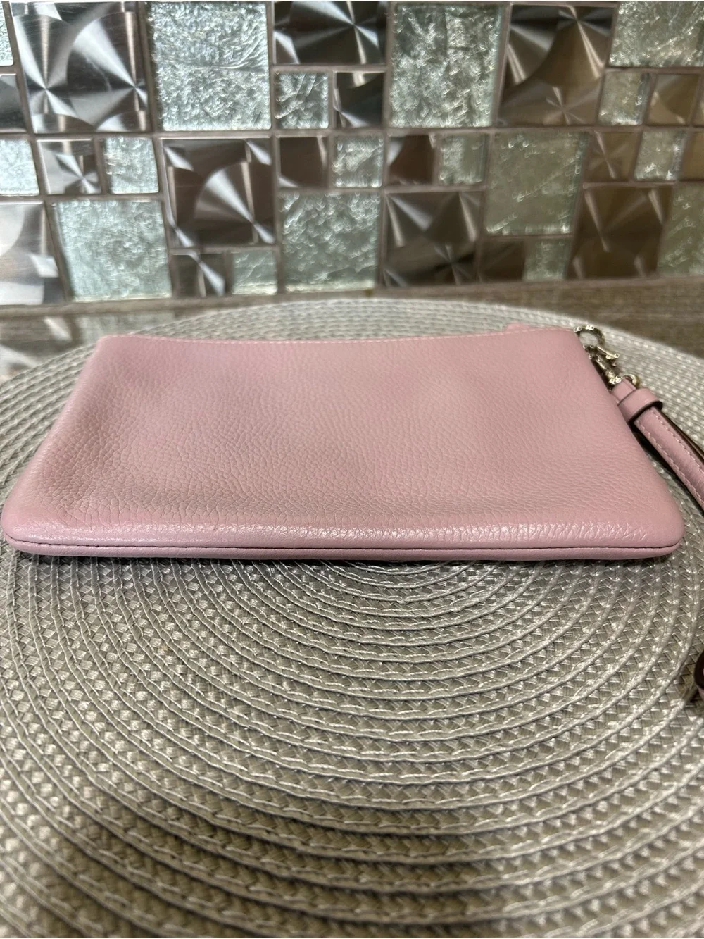 Coach mauve pebbled